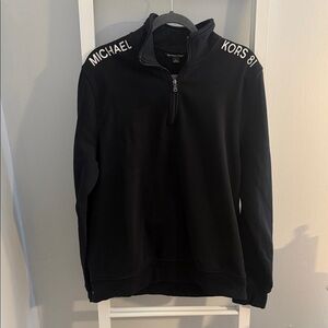 Michael Kors Black Half-Zip Sweatshirt